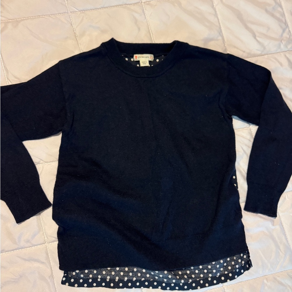 Crewcuts Blue Knit Sweater with Subtle Pattern